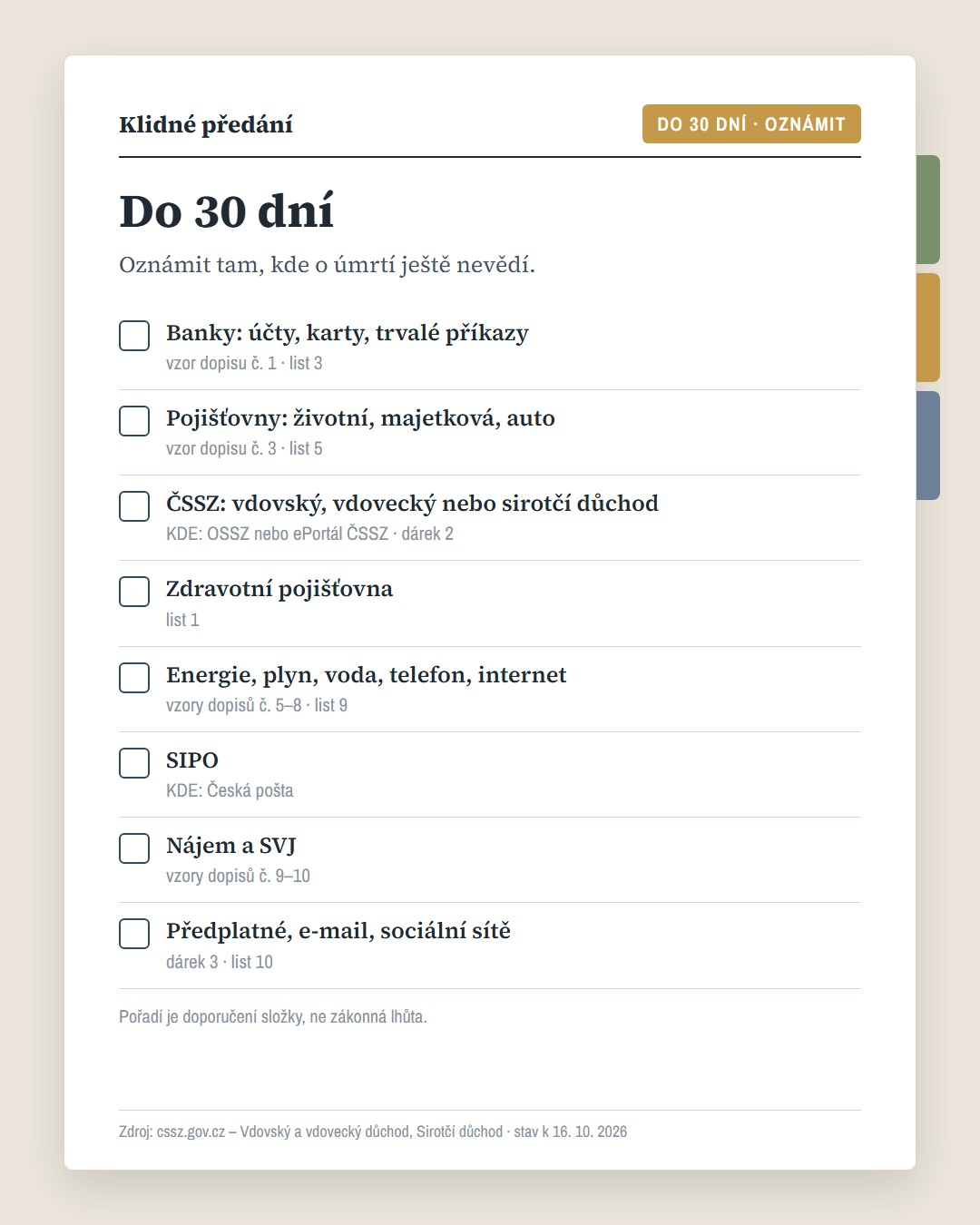 Klidné předání · 4